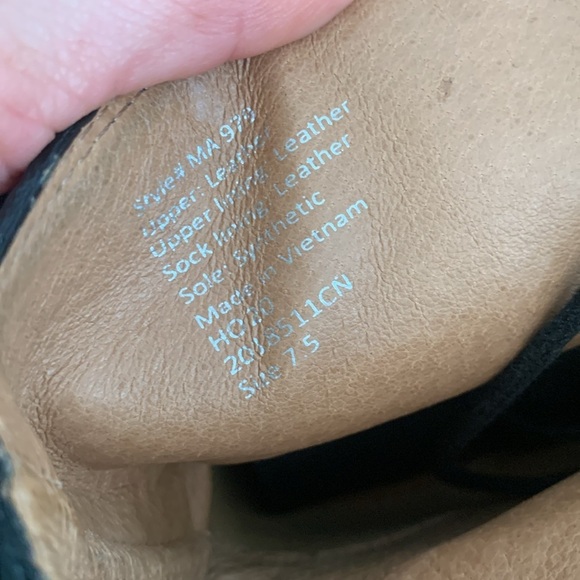 Madewell Clair lace-up leather boots‎ black size 7.5 combat moto - Picture 10 of 11